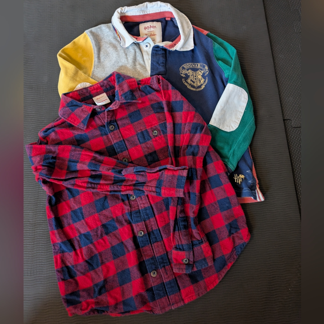Euc Mini Boden Harry Potter Rugby And Hanna Andersson Flannel Boys 6-7 Euc